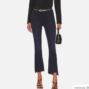 Mother Insider Crop Step Fray Jeans in Night Tripper Size 31